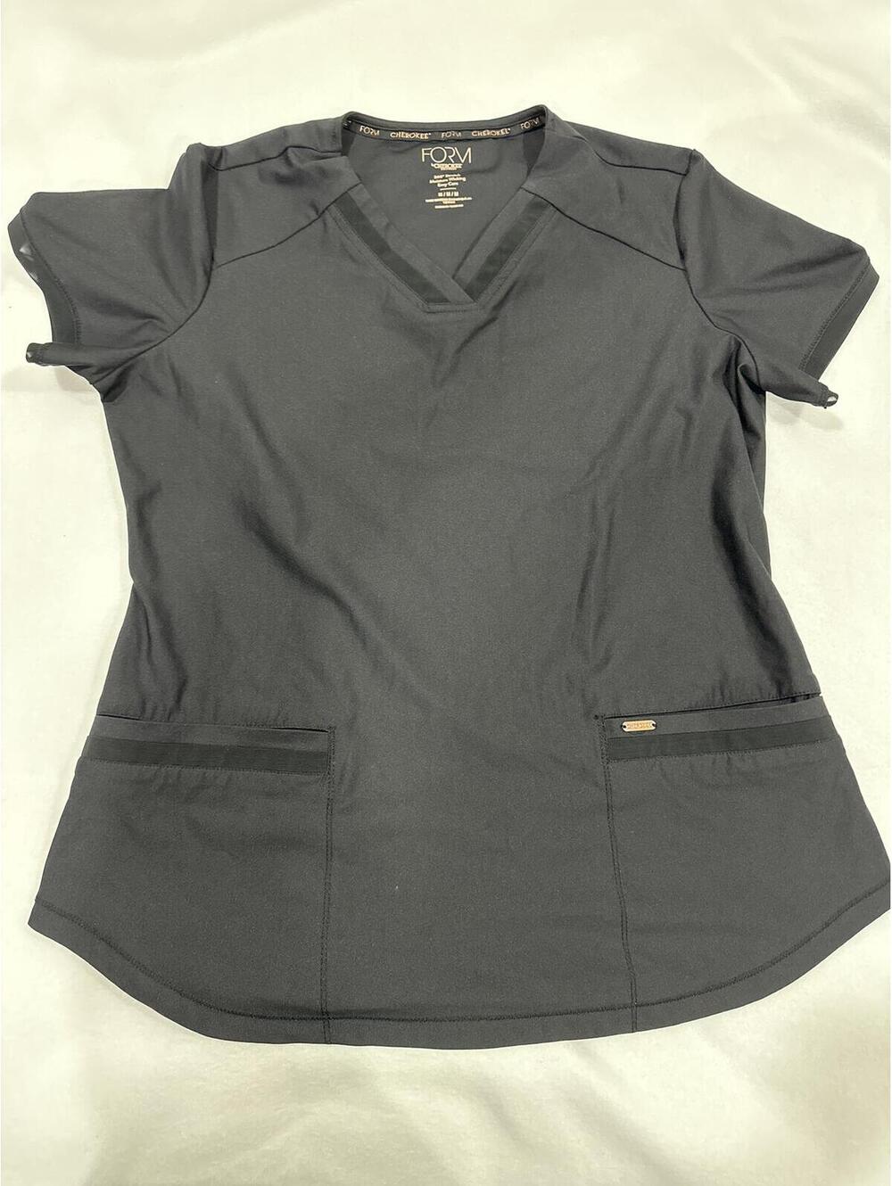Cherokee FORM Black Medical Scrub Top M